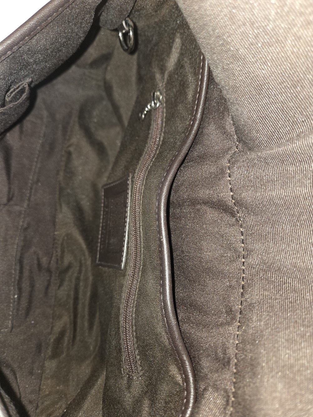 Coach Signature Jacquard Brown Shoulder Bag - Picture 6 of 9